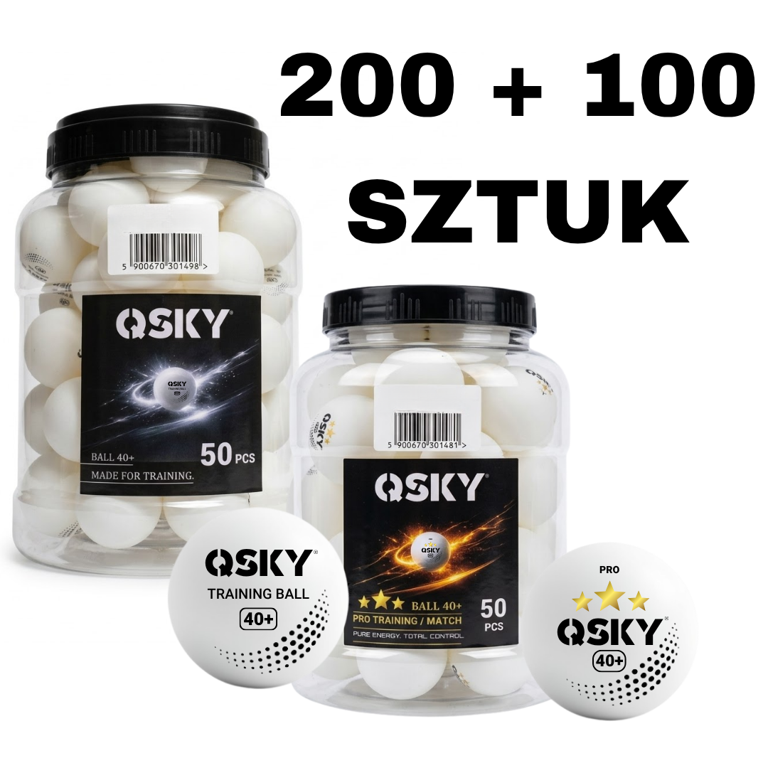 ZESTAW PIŁKI PRO 200 SZT I TRENINGOWE 100 SZT